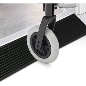 Compensatieprofiel siliconen deurdrempel 18 cm hoge helling - Zwart