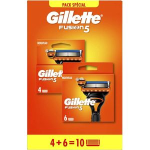Gillette Fusion 5 Recharges De Lames De Rasoir Pour Homme - 10 Unités