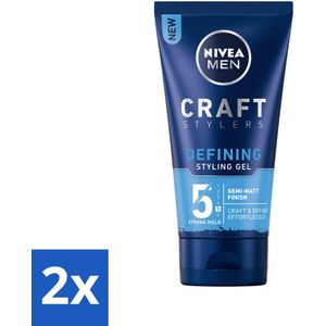 NIVEA MEN - Styling Gel - Matte Finish - 150 ml - Voordeelverpakking - 2 stuks