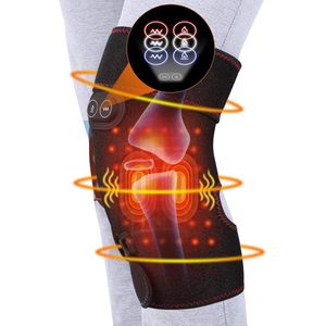 Thermische kniebeschermers met trillingsmassage - USB verwarmde kniebandage voor verlichting van gewrichtspijn .