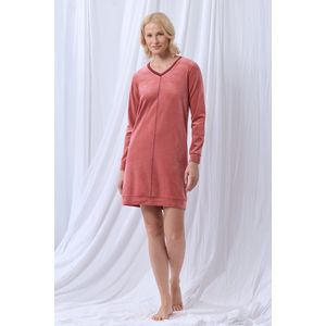 Lords & Lilies slaapkleed dames velours - framboos roze - 252-51-TDA-V/418 - maat S