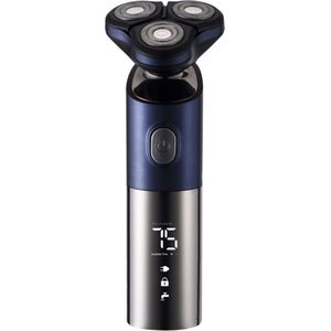 Scheerapparaat met Neustrimmer - Elektrische Shaver - Innovatief Display - Draadloos - Nat/droog scheren - Blauw