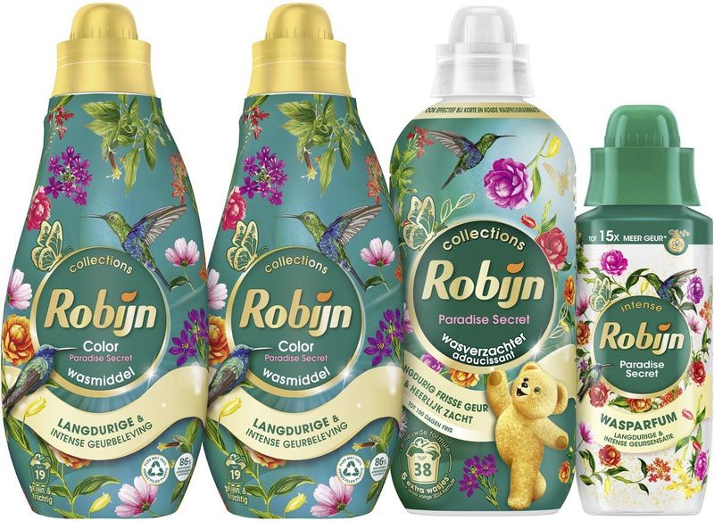 Robijn - Perfect Match Paradise Secret - Wasmiddel Pakket - 4 Stuks - Voordeelverpakking