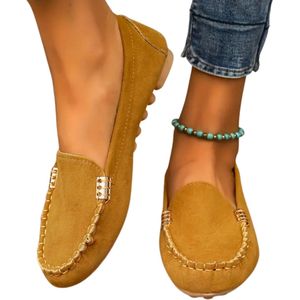 Nivard Loafers Dames - Met Hak - Damesschoenen - Instappers - Geel - Maat 36