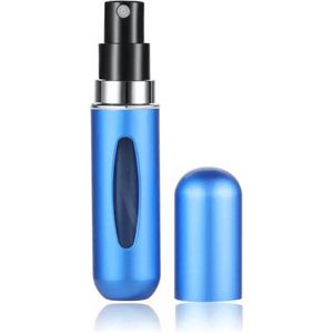 T.O.M. Parfumverstuiver-Parfum Refill Fles 5 ML - Blauw Mat - Parfum verstuiver navulbaar - Verstuiver flesje leeg - Draagbare Mini navulbare Spray - Navulling Parfum flesje - Hervulbare Parfumfles - Travel Size