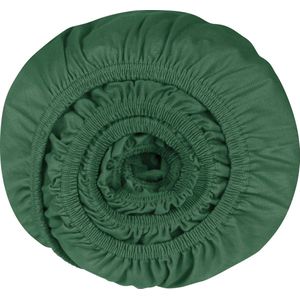 Schiesser Premium Hoeslaken – 95% Katoen/5% Elastaan – Onderlaken met elastiek – Geschikt voor boxspring en waterbed – 180x200 cm – Donkergroen