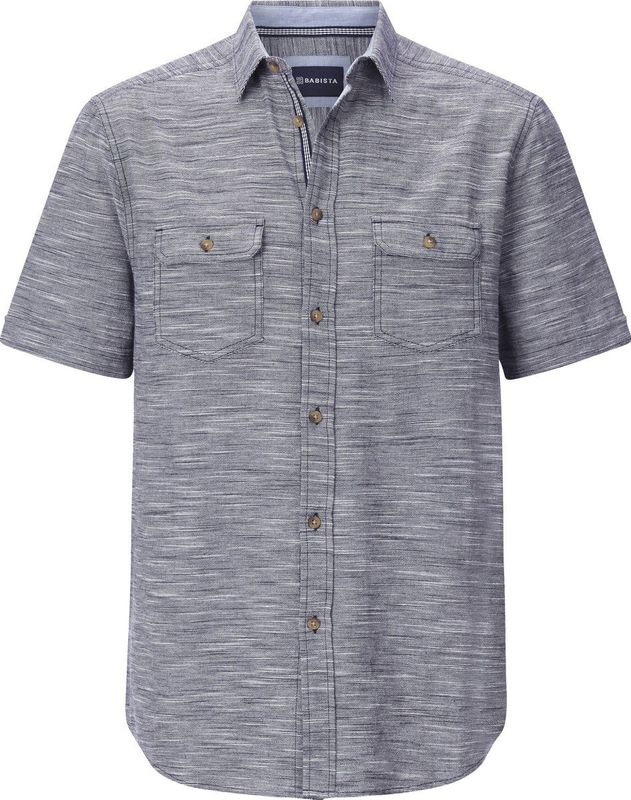 Babista - BELLAZURRO - Overhemd - Donkerblauw - Korte Mouwen