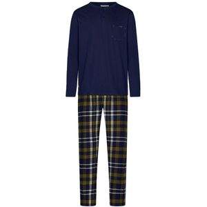 Pastunette - Pyjama - Adventure - Katoen - Flanel - Blauw/Groen - Maat XS