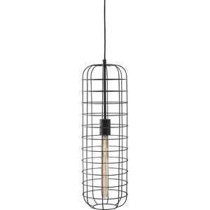 Nino Leuchten - Hanglamp PETE- Stoere industriële look - Staal - LED - Sfeervol en strak - Zwart - Industrieel -