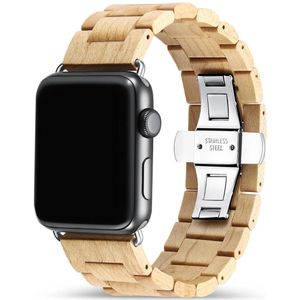 Apple Watch-bandje - walnotenhout en staal 38-41 mm