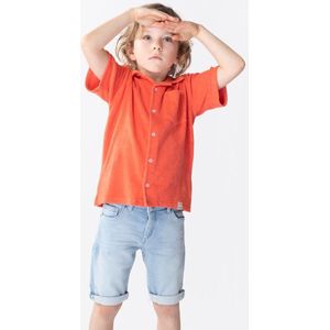 Sissy-Boy - Oranje badstof shirt met knopen