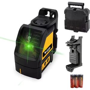 Zelfnivellerende - kruislijnlaser - Incl Koffer - 2 lijnen - Groen - 15m