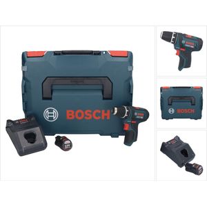 Bosch GSR 12V-15 Professionele accuboormachine 12 V 30 Nm + 1x accu 3.0 Ah + lader + L-Boxx