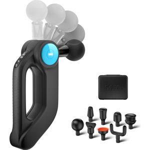 Sanbo Massage Gun Pro Plus - Professioneel en Krachtig - Inclusief Verwarmend opzetstuk - Massage pistool - Sport en Relax Massage Apparaat - Fitness - Zwart / Blauw