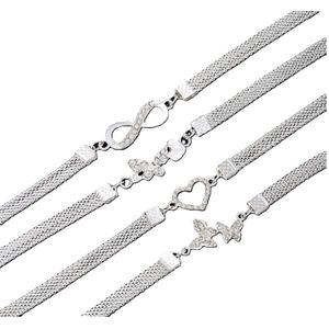 Set 4 Verzilverde Brede Armbandjes - Vriendschapsarmbanden - EmmyRovi