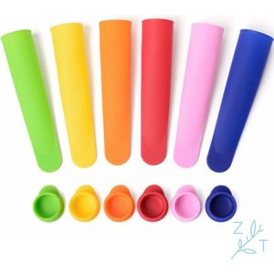 ZijTak - Ijslolly vorm - Set van 6 stuks - Ijsjesvorm - Calippo - Calipo - Ijsjes - Ijscrème - Fruitijs - Healthy snack