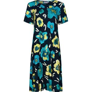 Pastunette Dames Jurk Bloom - Blauw - Viscose - Maat 42