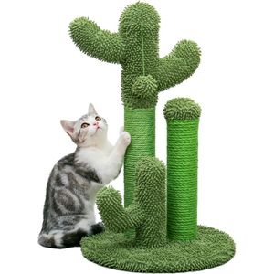 Mima® Kattenpaal - Katten - Krabpaal - Kat - 53Cm - Groen - Cactus