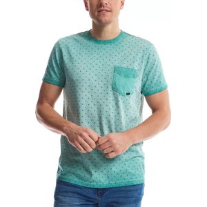 Twinlife - T-shirt - Heren - L - Groen - Katoen - TW42505
