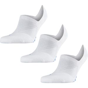 FALKE Cool Kick 3-Pack anatomische pluche zool functioneel garen multipack footies unisex wit - Maat 39-41