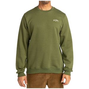Billabong - Arch Sweatshirt - Groen - Katoen-Polyestermix - Geborstelde Binnenvoering