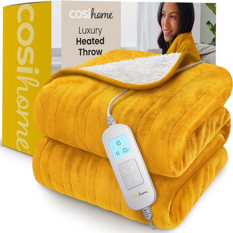 Cosi Home Luxe - Elektrische Deken - Mosterd - 10 Temperatuurstanden - 180x130 cm