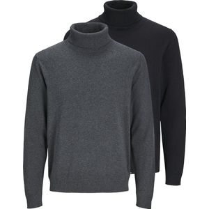 Jack & Jones - JJEBASIC - Coltrui - Grijs Gemêleerd/Zwart - 2 Pack