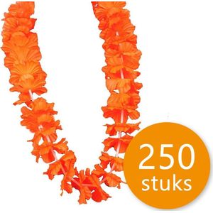 Pakket met 250 stuks Oranje Krans Hawaii | Oranje Feestartikelen | Feestkleding EK/WK Voetbal