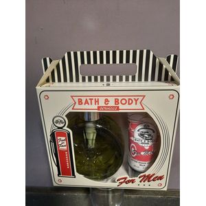 mannen geschenk set bath & body - douche gel - after shave creme - musk