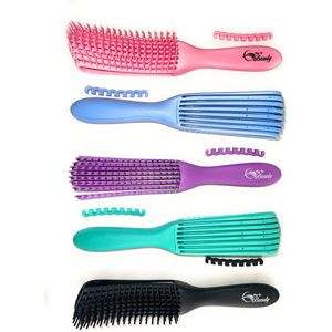 Roze anti klit borstel met tijgerprint satin cap| Detangling Brush with satijnen cap bonnet slaapmuts|Haarborstel | Hairbrush | Kam | Tangle Teezer | Krullend Haar | Styling | ontklit | detangler