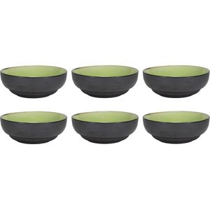 Tavola - Schaal - Lime Green Corfu - Kom - Groen - Ø17x6cm - Aardewerk - Soepkom - (6 stuks)