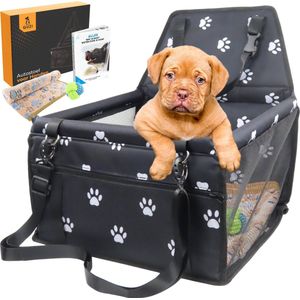 Luxe Autostoel Hond - Reisbench Opvouwbaar - Hondenmand Auto Achterbank - Waterdichte Hondenstoel - Zwart