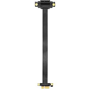 PCIe verlengkabel van 20 cm met 90° hoek, PCI-Express 3.0 adapter voor grafische kaart, ideaal voor flexibele installatie en betere koeling in de behuizing