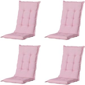 Madison - Tuinstoelkussen Hoge Rug Panama soft pink - Ca. 123x50 cm - Set van 4