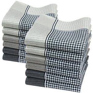 Stoffen Zakdoeken voor Heren - Groot Formaat 40x40 cm - 100% Katoen - Verkrijgbaar in 6 of 12 Stuks