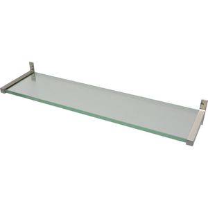 Duraline Glas Wandplank 4xS Met Geborsteld Nikkel Drager 1,2x60x15cm
