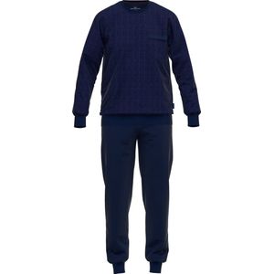 Götzburg Pyjama lange broek - Blau-dunkel-uni - maat 3XL (3XL) - Heren Volwassenen - Katoen/polyester- 452271-3015-660-3XL