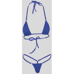 CHPN - Micro Bikini - Mini bikini - Sexy bikini - Blauwe mini bikini - Badmode - Sexy bikini - Sexy G-String en Thong - 18+ bikini - Strand - Bimbo