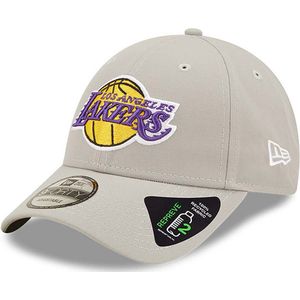 New Era Los Angeles Lakers Cap – Grijs - 9FORTY - One Size – NBA - New Era Caps - 9Forty - Pet Heren - Pet Dames - Petten – Caps