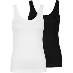 SNOCKS Tank Top Dames van Biologisch Katoen 2-Pack - Slim Fit Pasvorm - Hoogwaardige Onderhemden - Comfortabel & Duurzaam