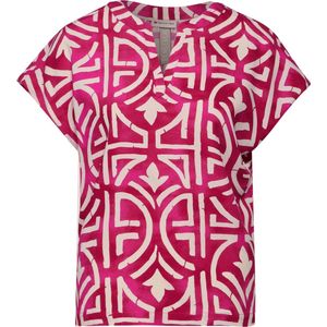 Street One LTD QR Shirtblouse with splitneck Dames Blouse - magnolia pink - Maat 40