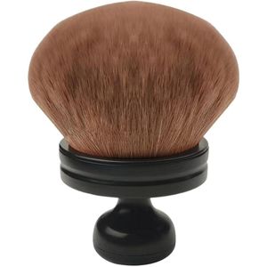 TOVBMUP Zwarte kwast - Groot - Lichaamsmake-upkwast - Diameter 74 mm - Brede kop - Ovaal - Draagbaar - Geschikt voor benen, armen, huid