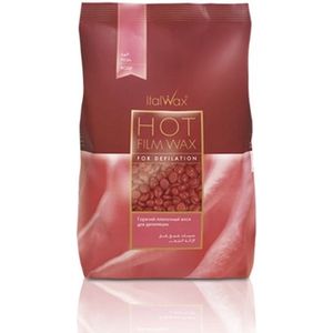ItalWax Film Wax Rose - 1 Kg - Premium Film Wax Rose voor Gladde Huid - Perfect voor Thuisgebruik