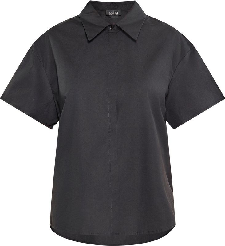 usha - Overhemd - Katoen - Korte Mouwen