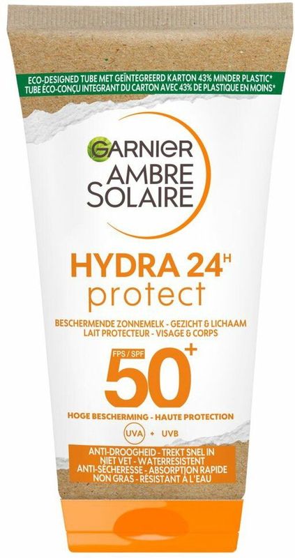 Garnier Ambre Solaire Hydra 24 Zonnebrandmelk SPF 50 Reisformaat - 2 x 50 ml - Voordeelverpakking