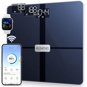 Slimme Bluetooth lichaamsvetweegschaal - Monitoren lichaamsvet en spiermassa - 13 lichaamswaarden voor uw gezondheid