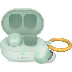 Phreeze Mini EarBuds - Draadloze Oordopjes - Groen - Geschikt voor Apple & Samsung - Oortjes Draadloos met Bluetooth 5.4