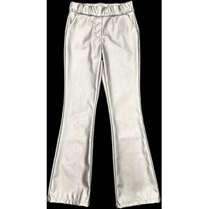 Dames PU Flair Broek Chastar - Zilver - XL (42)