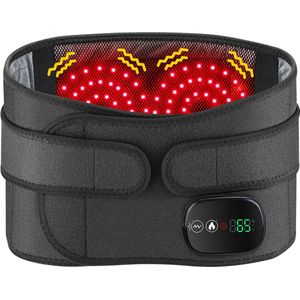 Warmteband - Infrarood Warmtegordel - Draadloze Verwarmde Rugband - Zwart - 5000mAh-batterij