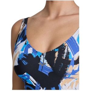 Arena badpak Bodylift Pamela - Zwart/Blauw/MultiColour - Maat 42